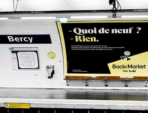 Campagne de publicité de Back Market dans le métro parisien