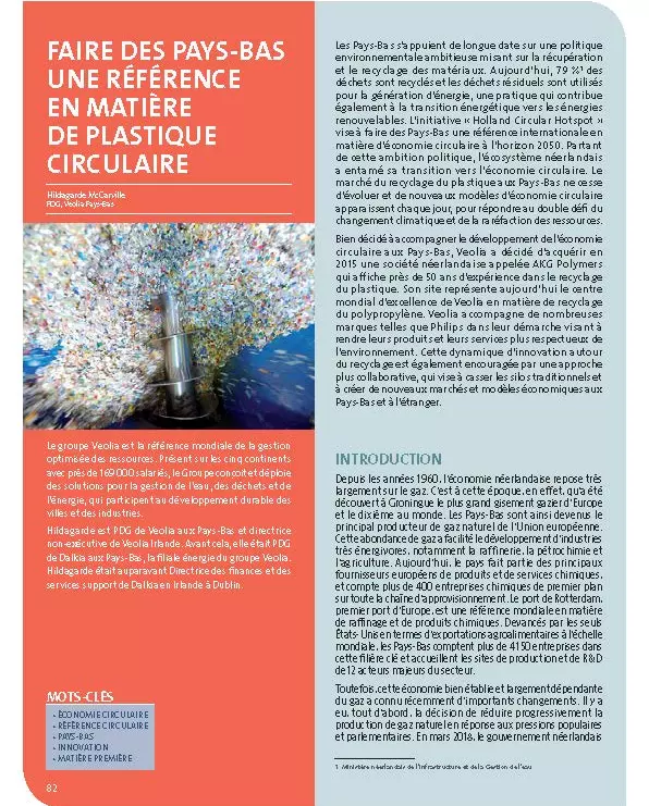 82 Faire des Pays-Bas une référence en matière de plastique circulaire