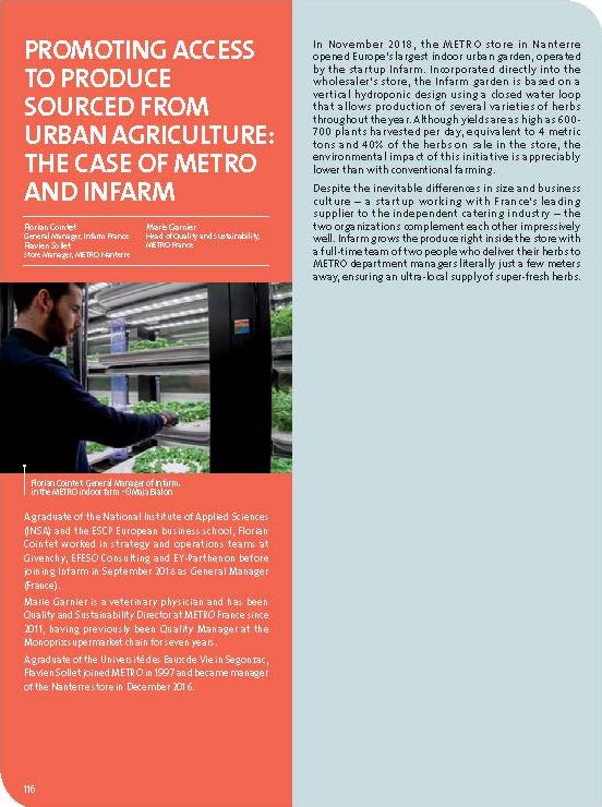 Promoting access to produce sourced from urban agriculture: the case of METRO and Infarm