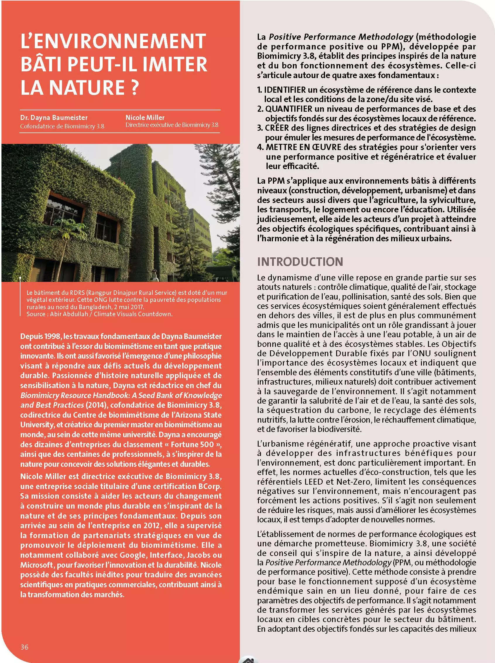 Imiter L’environnement bâti peut-il imiter la nature ? | Veolia Institute