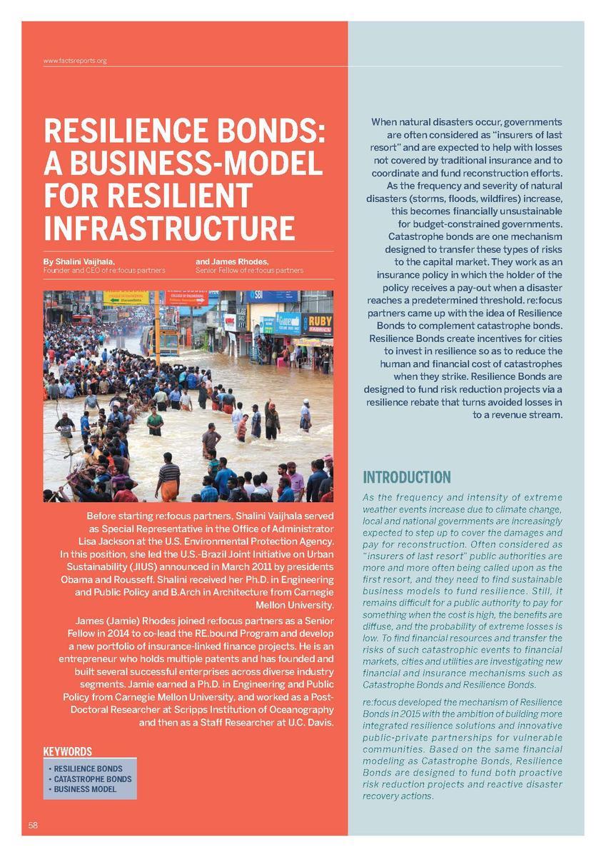 Resilience Bonds a business-model for resilient infrastructure