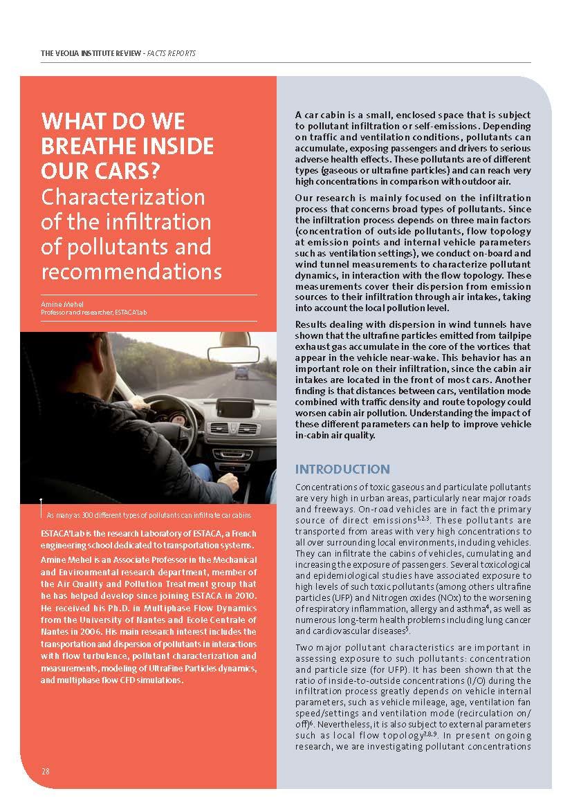 What do we breathe inside our cars? Amine Mehel