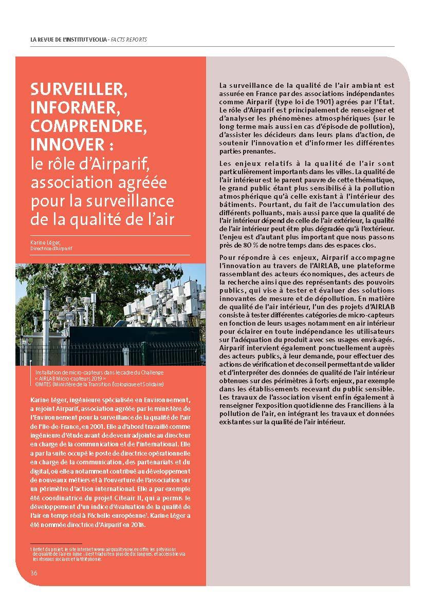 Surveiller, informer, comprendre, innover - le rôle d’Airparif, Karine Léger