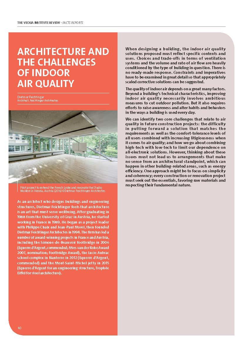 Architecture and the challenges of indoor air quality - Dietmar Feichtinger