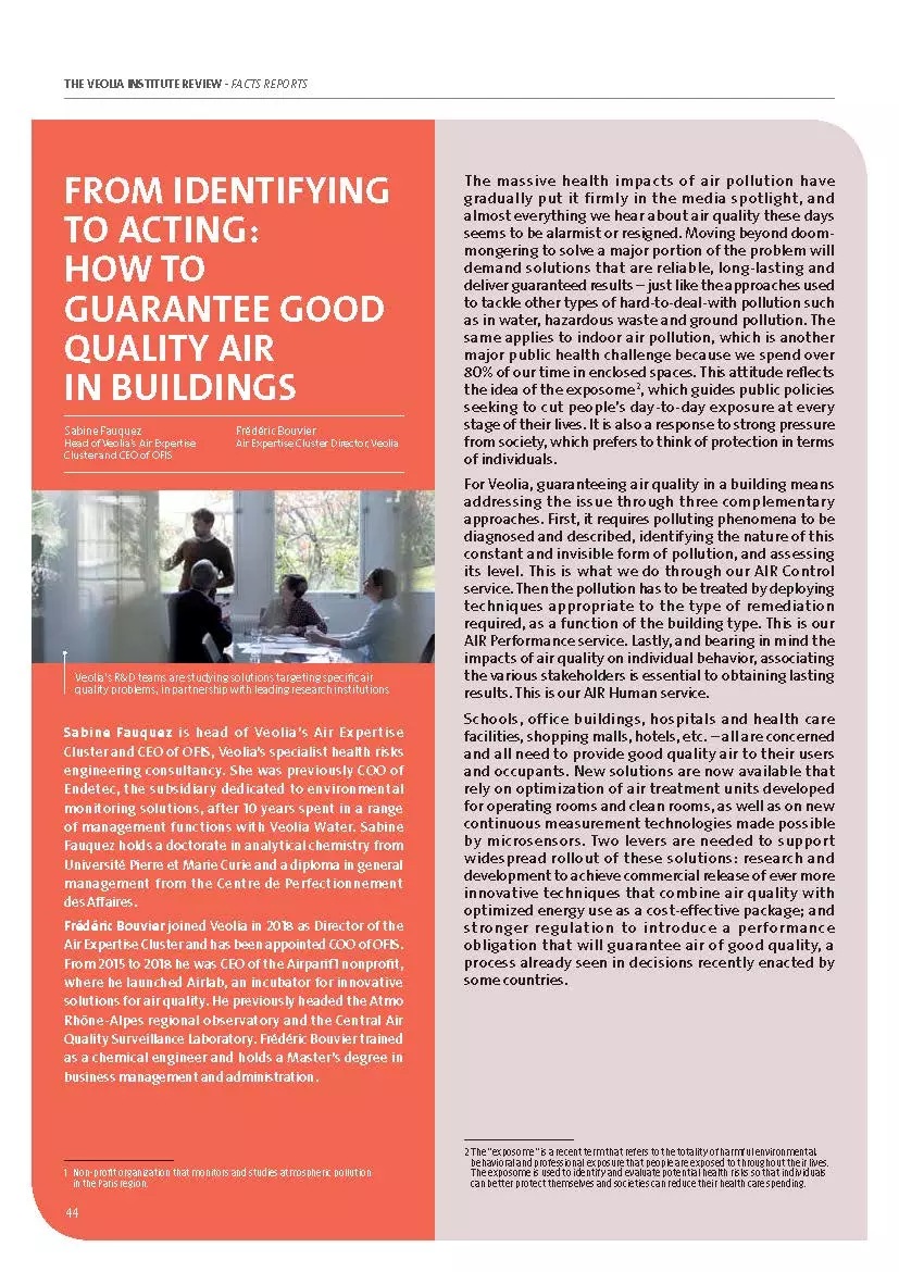 From identifying to acting, how to guarantee good quality air in buildings - Sabine Fauquez, Frédéric Bouvier