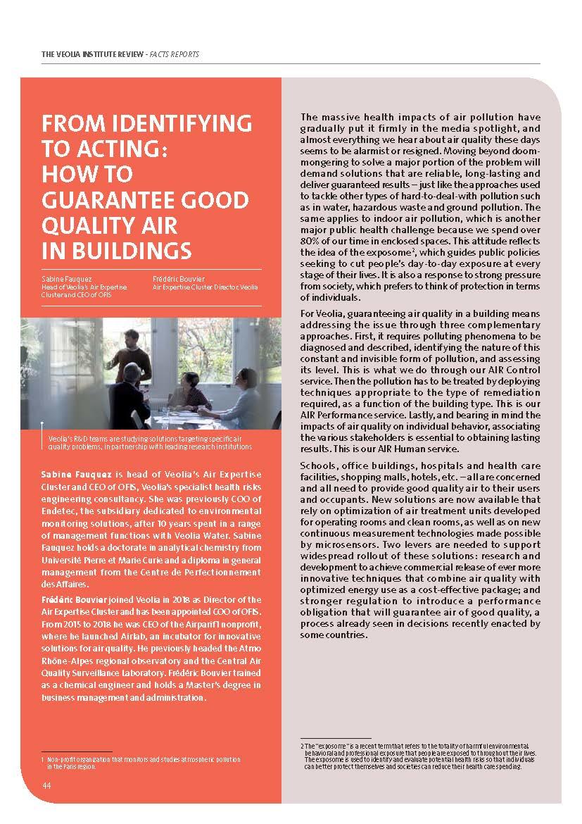 From identifying to acting, how to guarantee good quality air in buildings - Sabine Fauquez, Frédéric Bouvier