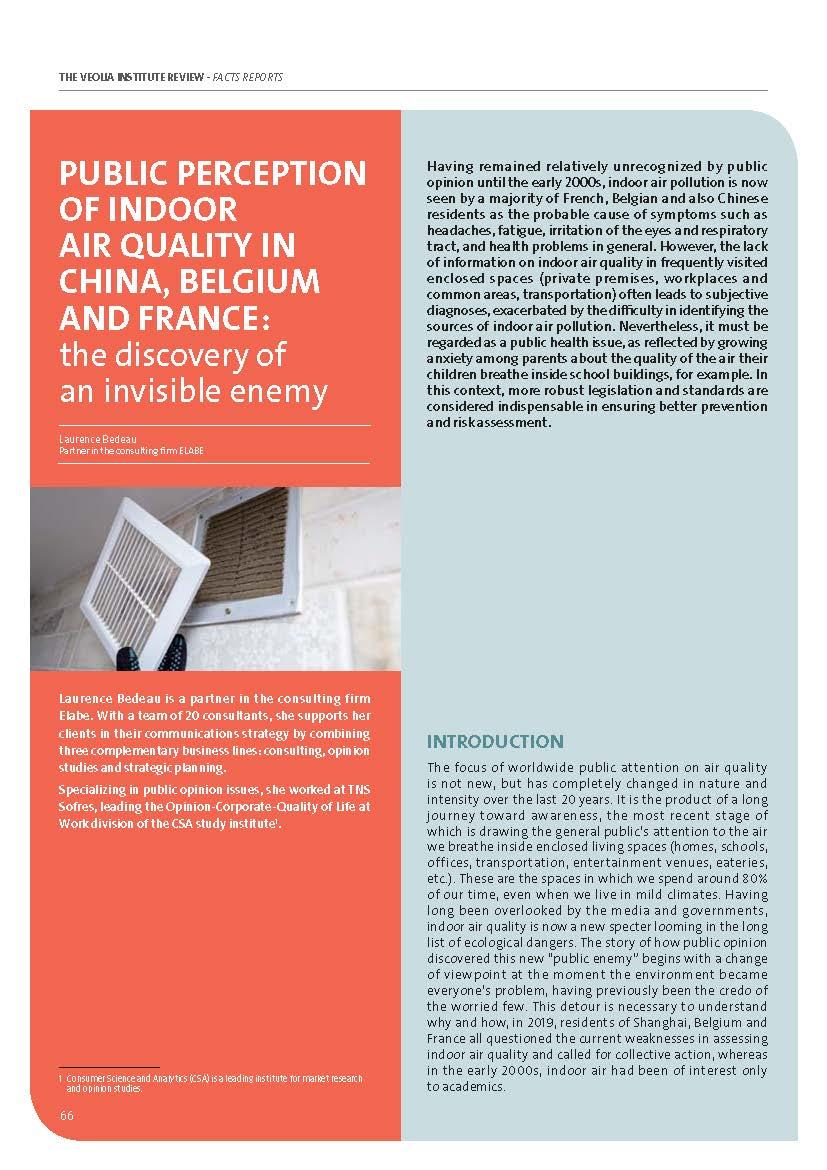 Public perception of indoor air quality in China, Belgium and France - Laurence Bedeau